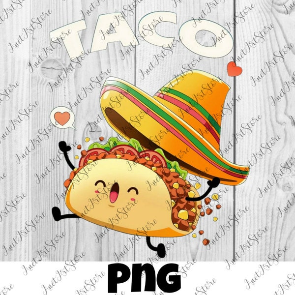 Taco PNG,  food png, summer png, digital print, Sublimation design download, Digital design