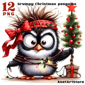 Pinguim clipart, pinguins clipart Pinguim engraçado png Pinguim de Natal clipart de Natal Pinguim fofo clipart pinguim bravo Natal mal-humorado