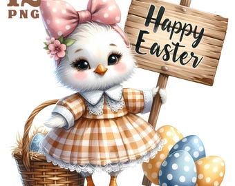 Chicken clipart Easter clipart Easter chicken png Easter chick clipart Easter duck clipart Easter illustration Easter design Easter stickers