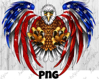 USA Patriotic Eagle PNG clipart, American Eagle png, 4th of July digital print, Sublimation design download, Digital design