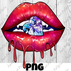 Red lips Png, Diamond png,  abstraction png, digital print, file digital download, Instant Download
