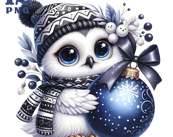 Owl clipart, owls clipart Funny owl png Christmas owl Christmas clipart Cute owl clipart Winter owl clipart Holiday owl Winter watercolour