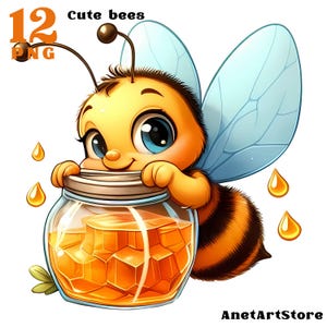 Bee clipart, bees clipart, honey clipart, spring clipart, birthday clipart , bumblebee clipart, Printable Digital Download, insect clipart