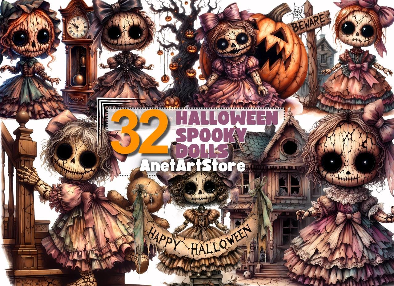人形のクリップアート、人形のクリップアート、ハロウィーンのクリップ