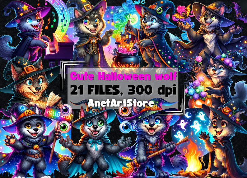 Halloween Clipart, Halloween Wolf Clipart, Funny Halloween Png, Spooky ...