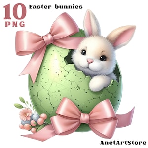 Easter clipart, easter bunny png, easter egg clip art, Easter sublimation, Easter design Cute bunny illustration Easter rabbit clipart