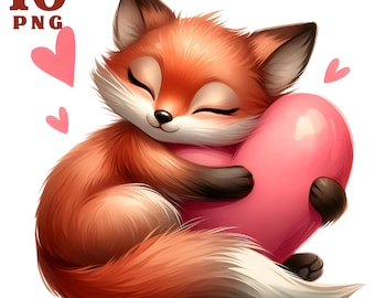 Imágenes prediseñadas de San Valentín, imágenes prediseñadas de zorro de San Valentín, lindo zorro png, imágenes prediseñadas de corazón rojo, imágenes prediseñadas de amor, día de San Valentín, gráfico de zorro, pegatinas de San Valentín