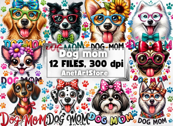 Dog sublimation, puppy png, dog mom clipart, dogs lover, Sublimation design download, Digital design
