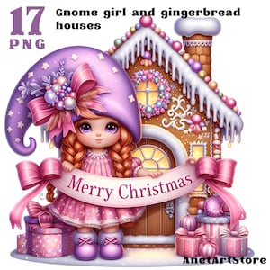 Christmas gnome clipart, Christmas clipart, gnome png, New year gnome, winter clipart winter gnome clipart Christmas tree clipart Gnome girl