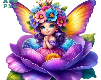 Fairy clipart, little fairy png Fairytale clipart Fantasy clipart Whimsical fairy png Fairy nursery art Watercolour fairy Spring fairy
