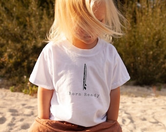SURF KIDS T-SHIRT, Surfer Kids Shirt, Born Ready T-shirt, Surf Baby, Beach Kids T-shirt, Vacation T-shirt, Surfer Boy, Surfer Girl