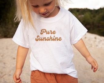 Kids Pure Sunshine T-shirt, Kids Boho Tshirt, Kids Beach T-shirt, Kids Sun T-shirt, Kids Cotton Tee, Kids Retro Tshirt