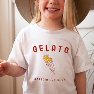 Kids Cotton T-Shirt, Cool Kids T-shirt, Toddler T-shirt, Kids Tee, Kids Graphic Tee, Ice cream T-shirt, Kids Gift, Gelato T-shirt, Surf Kid