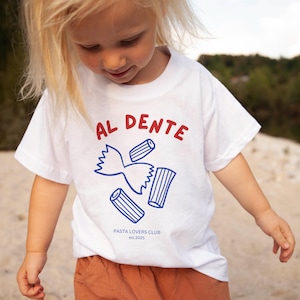 T-shirt pour tout-petit al dente, t-shirt pour enfant amateur de pâtes, chemise pour tout-petit pâtes, t-shirt italien pour enfant, chemise citation italienne, chemise enfant cool, t-shirt pâtes
