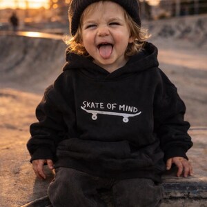 Kids Skate Hoodie, Skateboarding Kids Shirt, Skate Of Mind, Skater Boy or Girl Gift image 2