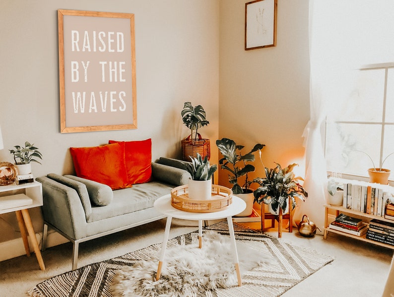 RAISED by THE WAVES Poster, Surf Poster, Surf Wall Decor, Surfer Gift, Surf Nursery Decor, Surf Kids Room Poster image 3