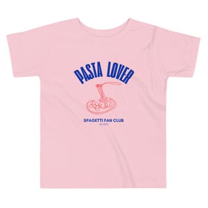 PASTA Lover Toddler T-shirt, Pasta T-shirt, Toddler Cool T-shirt, Italian T-shirt, Pasta Fan Club Kids T-shirt