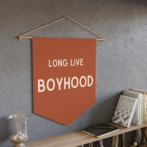 Long Live Boyhood Wall Decor Flag, Boys Room Wall Pennant, Boys Wall Decor, Kids Room Wall Decor, Kids Wall Flag, Boys Gift, BOYS Room