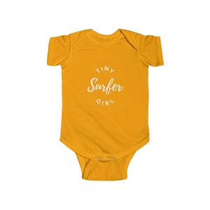 Surf Baby Onsie, Surfer Girl Baby Bodysuit, Surfer baby Gift, Surfer Baby Girl image 2