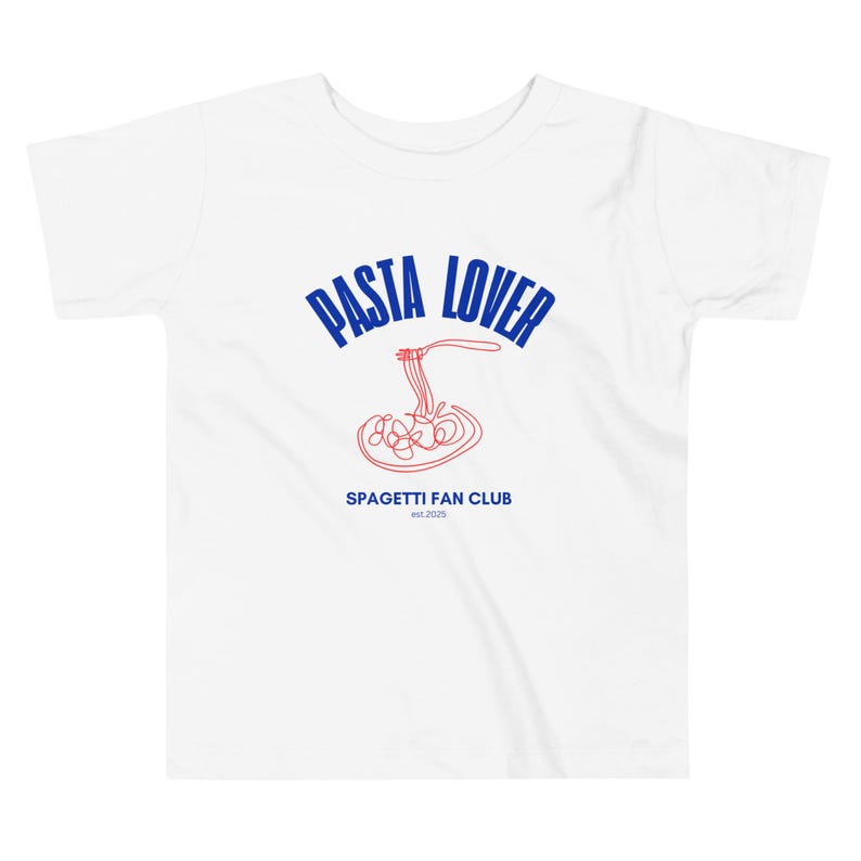 PASTA Lover Toddler T-shirt, Pasta T-shirt, Toddler Cool T-shirt, Italian T-shirt, Pasta Fan Club Kids T-shirt