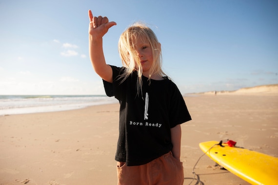 SURF KIDS T SHIRT Surfer Kids Shirt Born Ready T shirt Surf Baby Beach Kids T shirt Vacation T shirt Surfer Boy Surfer Girl Etsy Ireland