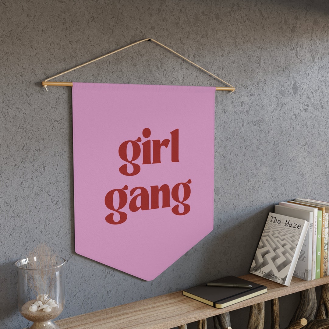 GIRL GANG Wall Banner Kids Room Flag Girl's Room Flag Etsy