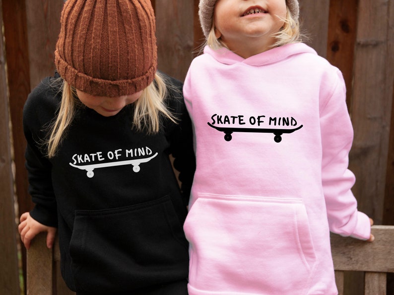 Kids Skate Hoodie, Skater Kid Gift, Skateboarding Hoodie, Skate of Mind