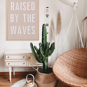 RAISED by THE WAVES Poster, Surf Poster, Surf Wall Decor, Surfer Gift, Surf Nursery Decor, Surf Kids Room Poster image 2