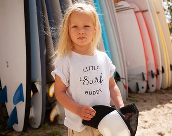 Little SURF Buddy Toddler T-shirt, Surf Baby T-shirt, Surfer Kids T-shirt, Surf Kids T-shirt, Surfer Boy, Surfer Gift, Surfer Christmas Gift