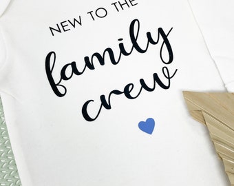 Babybody New to the family crew, short sleeve, customizable