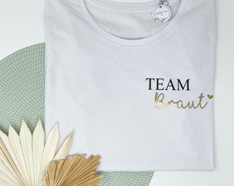 Team Braut T-Shirt farblich personalisierbar