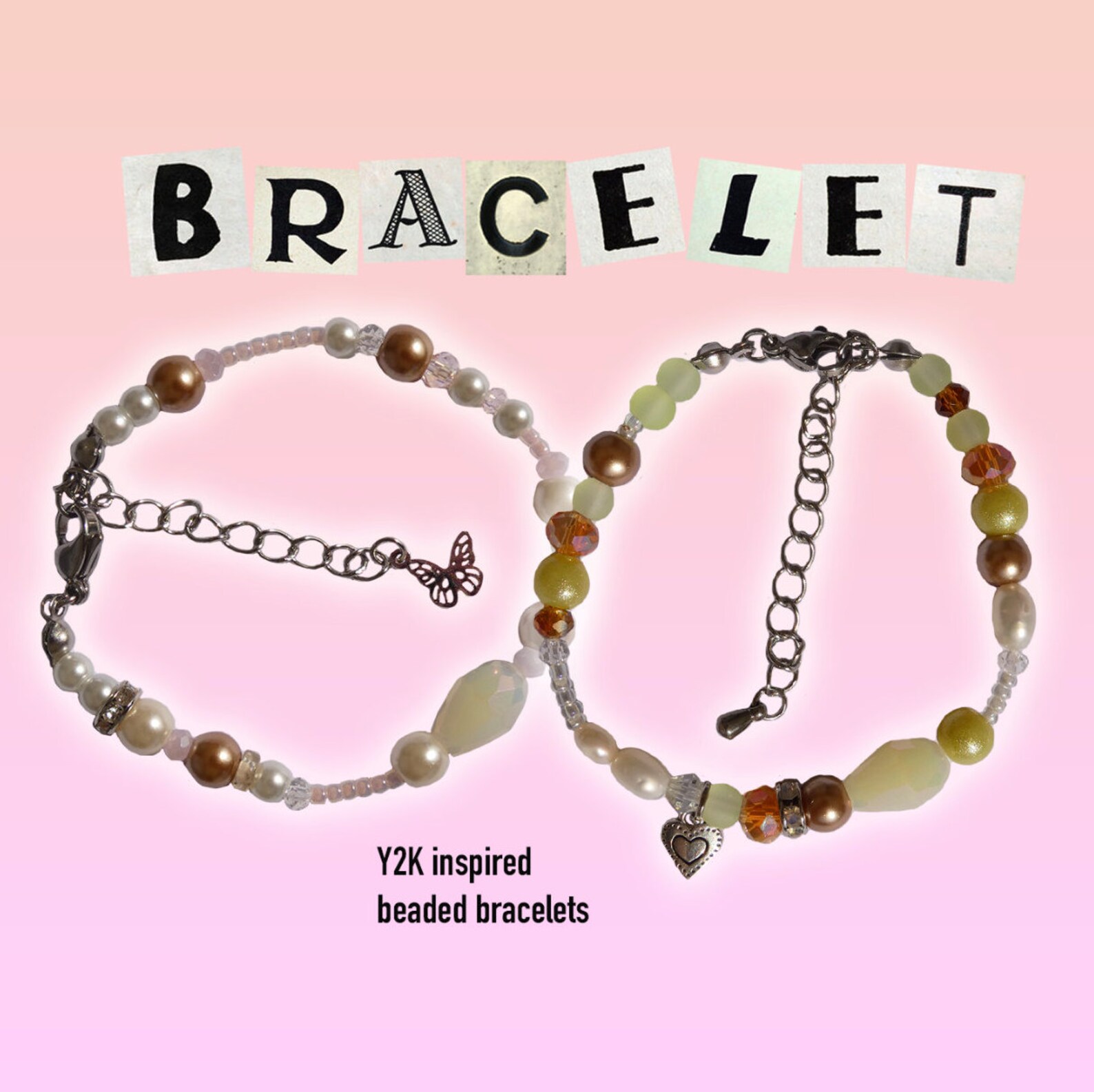 Beaded Bracelet/y2k/aesthetic/schmuck/y2k jewelry /aesthetic Etsy