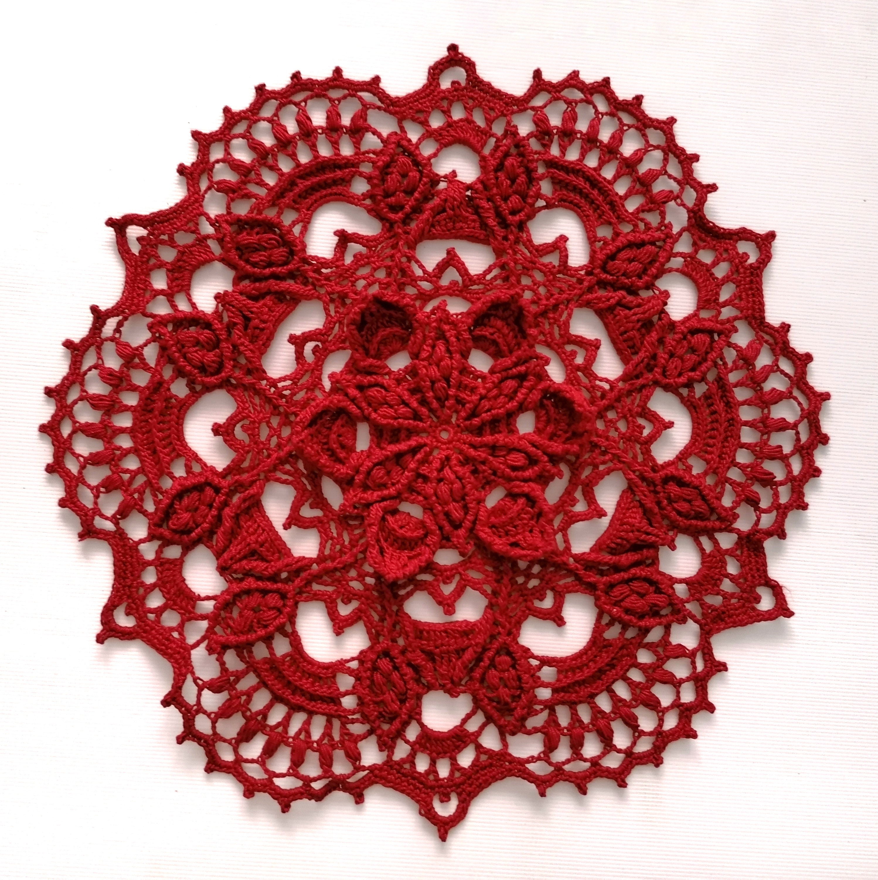 Pattern for crochet doily Poinsettia Instant download Etsy