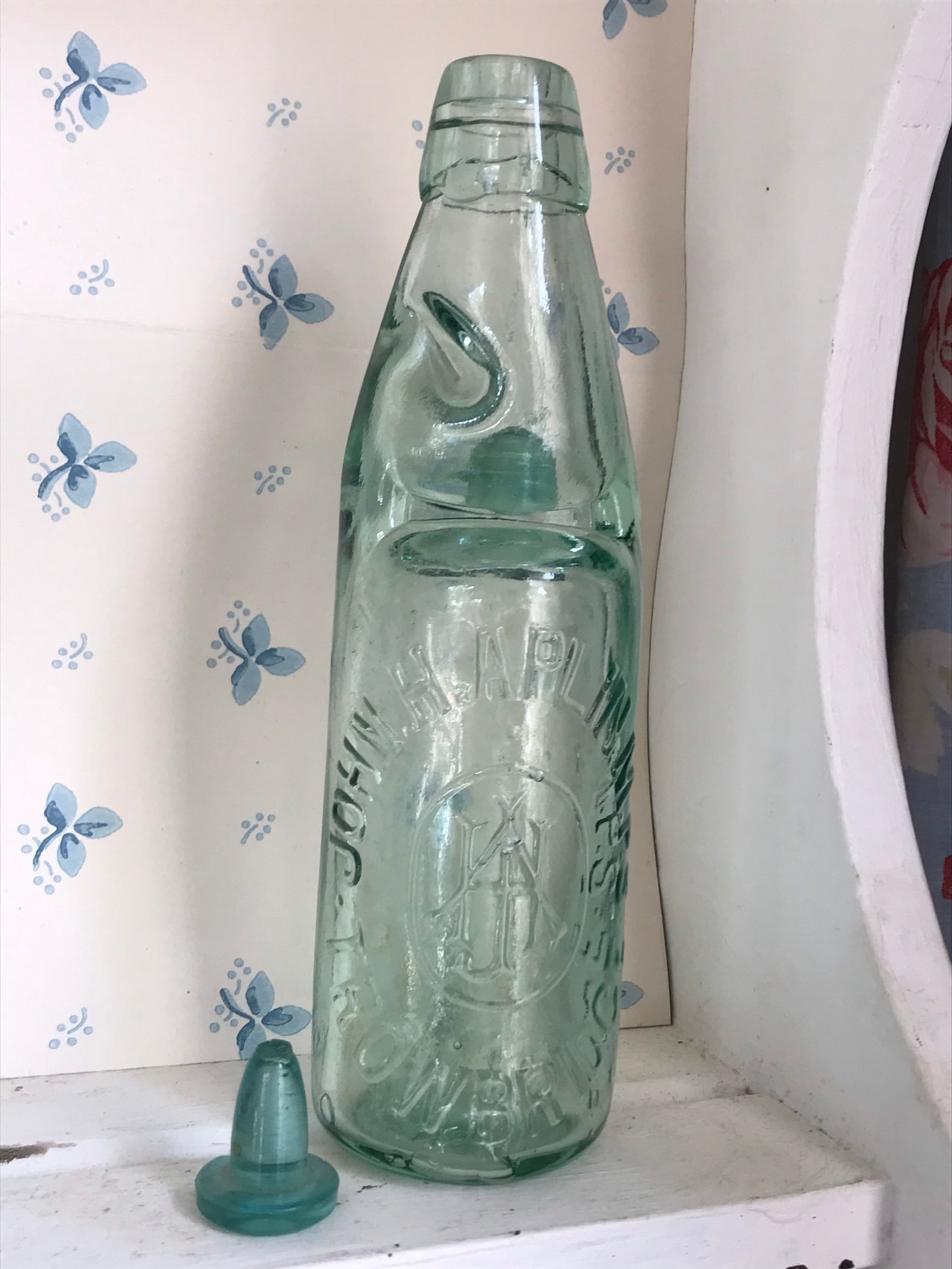 Vintage glass codd neck bottle J H Aplin Trowbridge Etsy