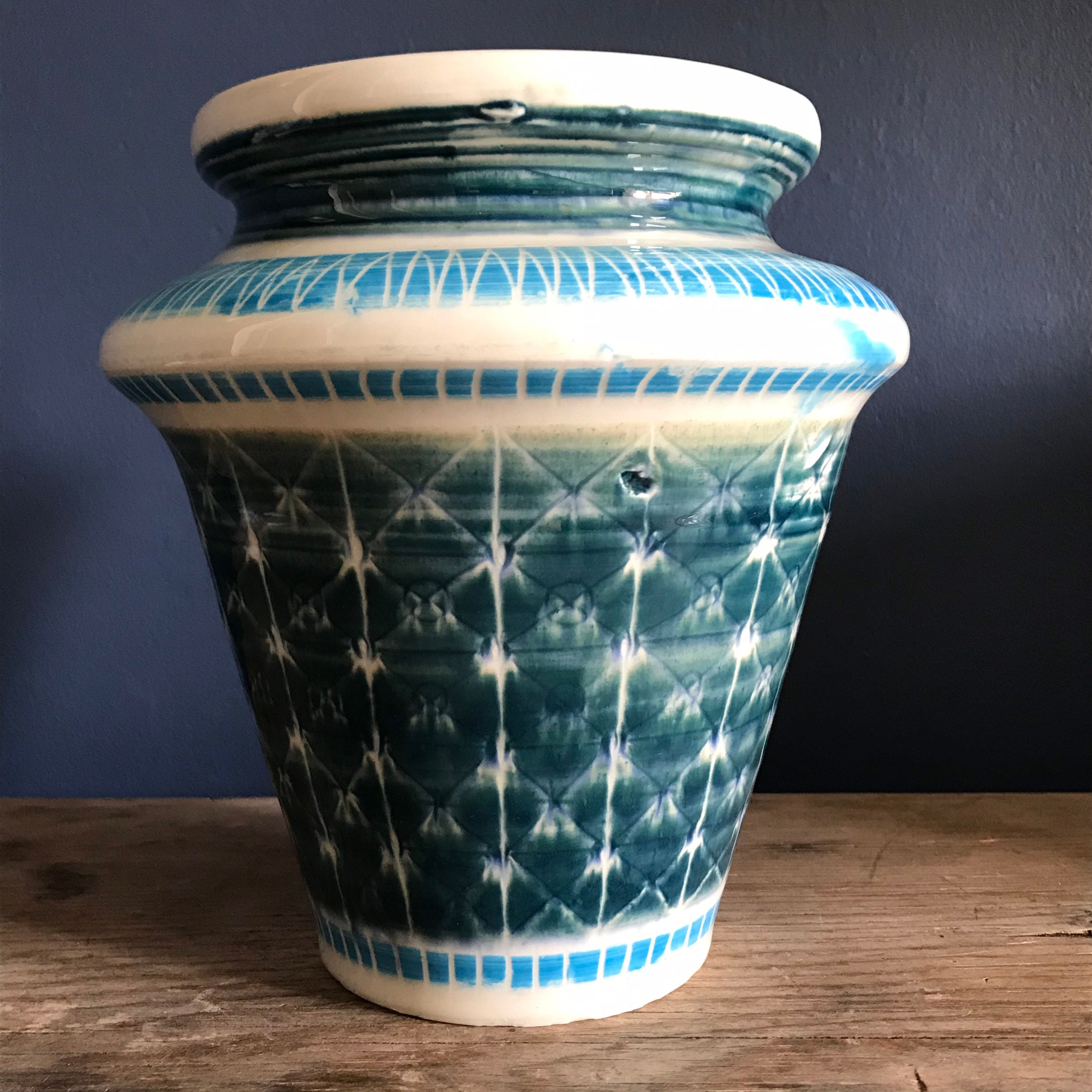 Studio Pottery Vase Retro Vintage Vase Blue Turquoise Etsy UK