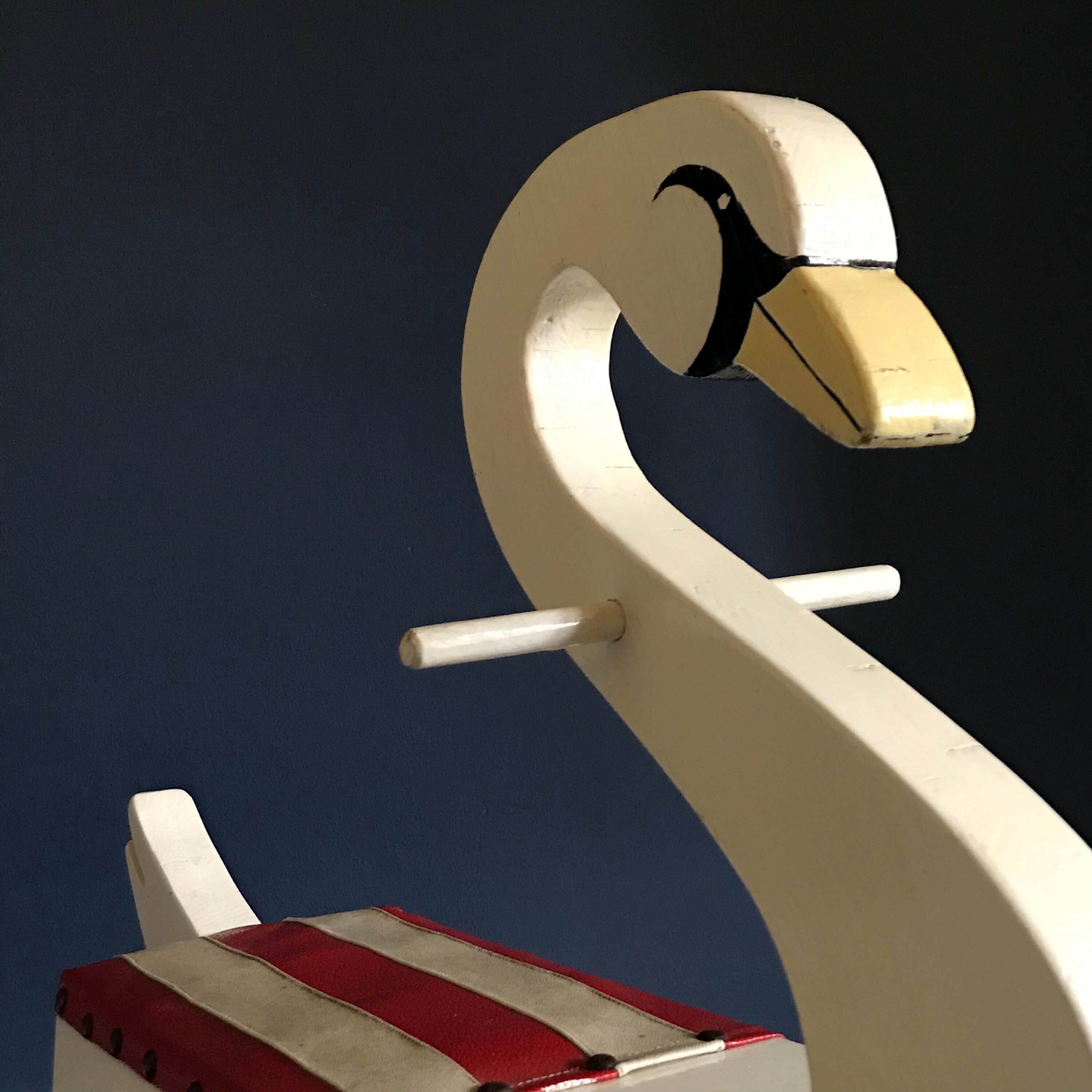 Vintage rocker wooden swan vintage toy decor gift Etsy