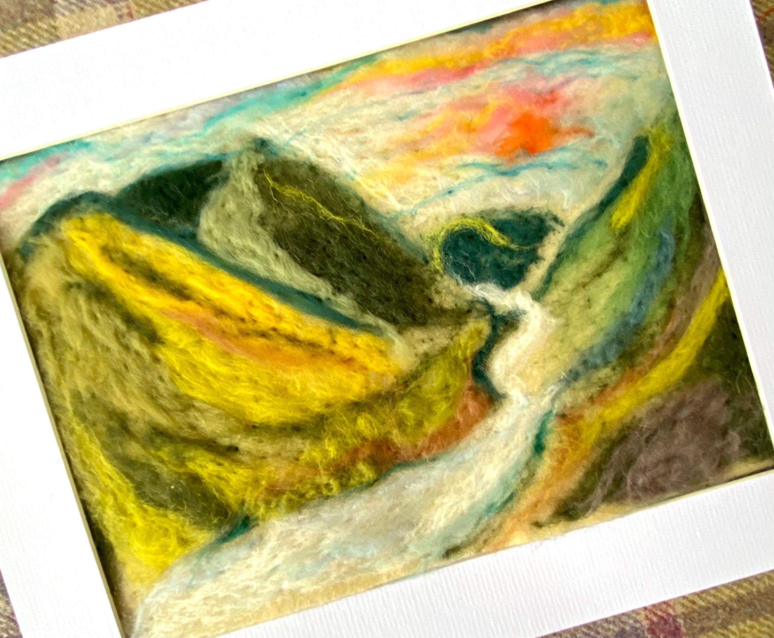 Needle Felted Wool Art Glencoe Wall Art Wool Painting Fibre Etsy