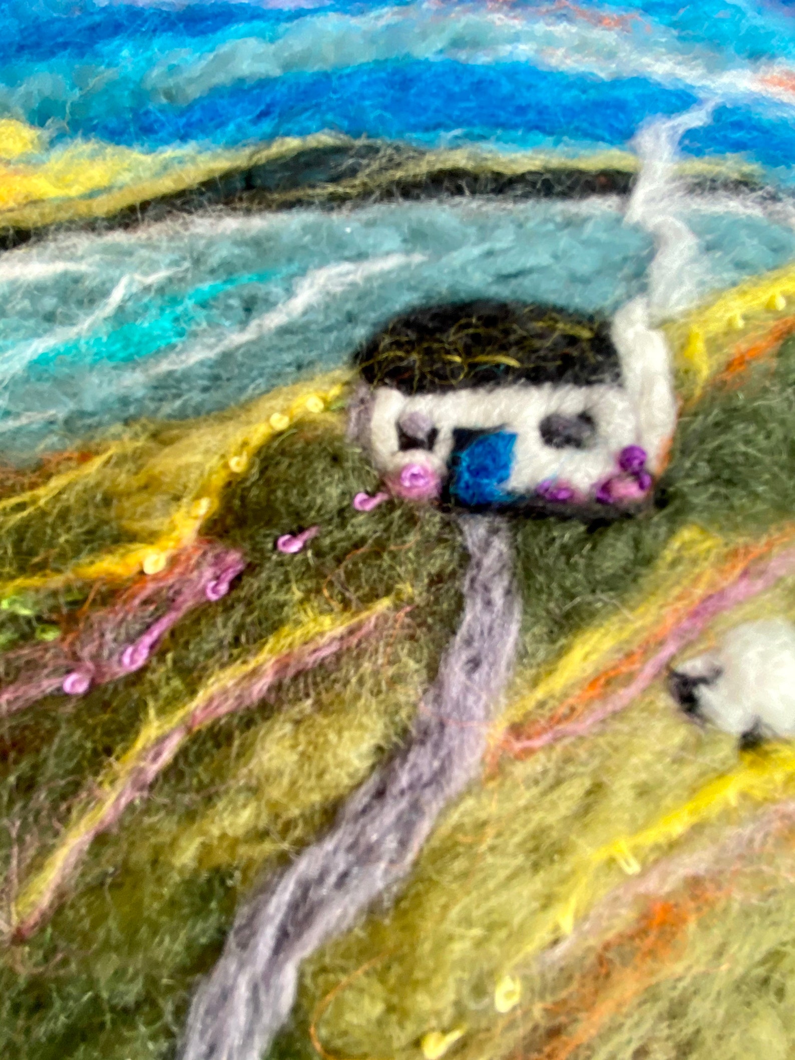 Needle Felted Wool Art Lang May Yer Lum Reek Wall Art Wool Etsy