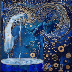 Arte de pared con impresión digital del zodíaco Acuario, astrología imprimible, arte del portador de agua, decoración del horóscopo, arte de la constelación, mapa estelar personalizado.