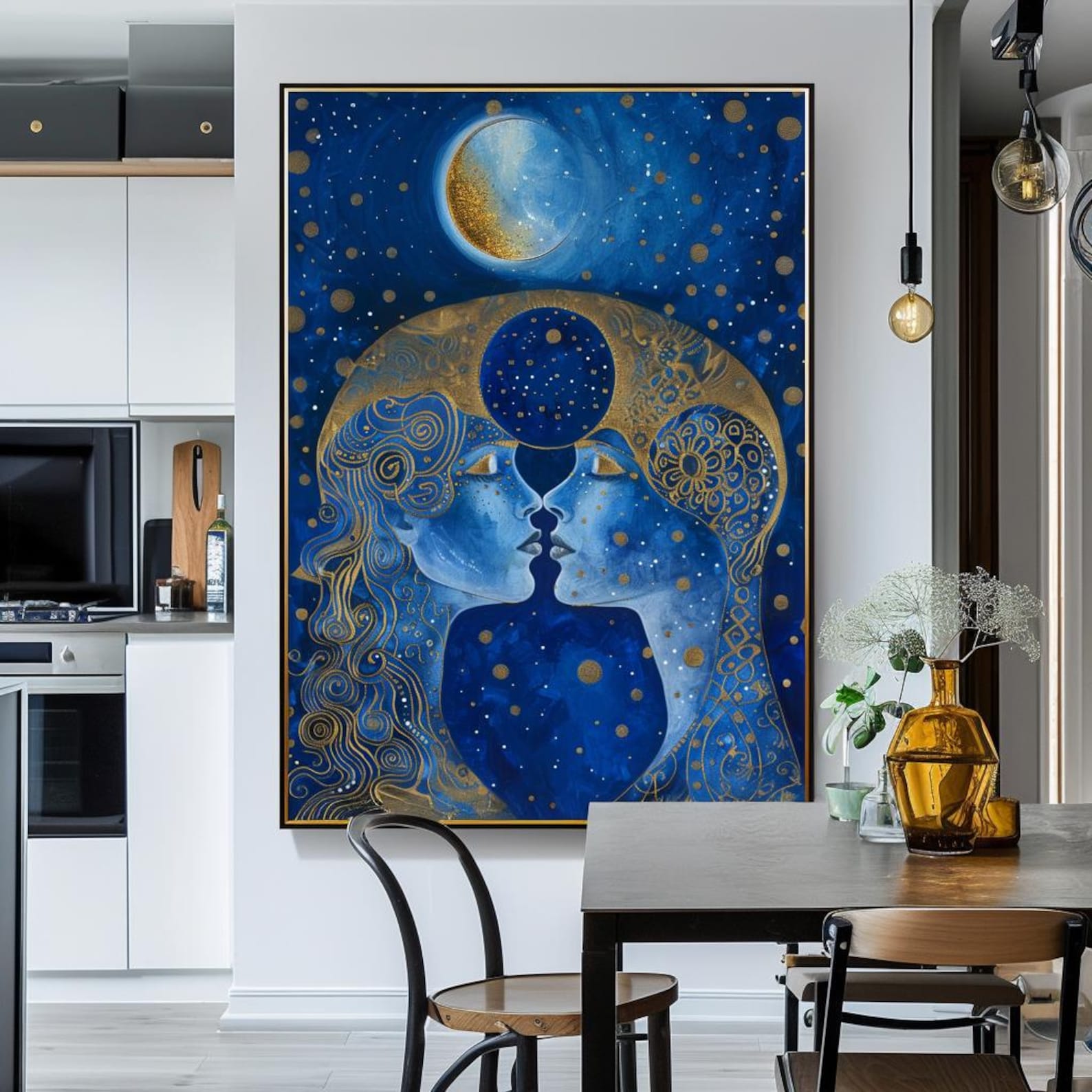 Printable Gemini Zodiac Light Blue Wall Art, Astrological Poster ...