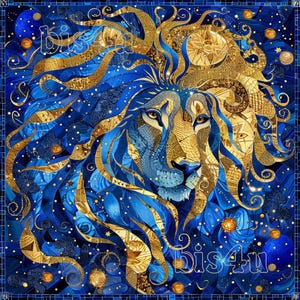 Leo Zodiac digitale print, astrologie wandkunst, horoscoopposter, sterrenbeelddecoratie, hemelse print, aangepaste sterrenkaart, lichtblauwe wandkunst