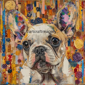 French bulldog decorative pattern. Pet portrait. Kids Bedroom Prints, Kids Room Decor. Kids Room Wall Art Print. Digital download.
