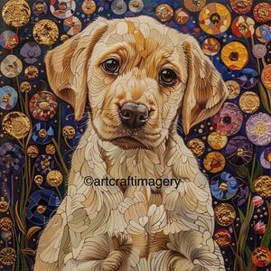 Labrador retriever decorative pattern. Pet portrait. Kids Bedroom Prints, Kids Room Decor. Kids Room Wall Art Print. Digital download.