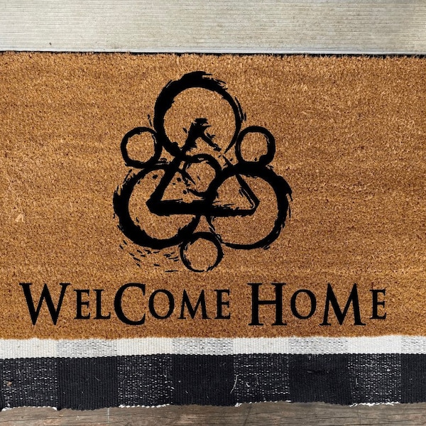 Coheed and cambria, doormat, welcome mat, farmhouse, music, welcome home, housewarming, birthday, gift, Father’s Day, rock, metal