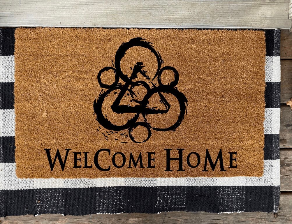 Coheed and cambria, doormat, welcome mat, farmhouse, music, welcome home,  housewarming, birthday, gift, Father’s Day, rock, metal