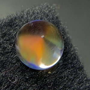 Madagascar Round Moonstone Cabochon – Soft Orange Glow with Subtle Blue Flash Natural Loose Gemstone, 0.80 Carat, For Ring Jewellery