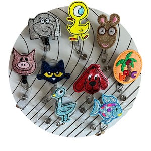 Bobines de badges inspirés de livres pour enfants, porte-cartes d'identité, porte-badges, bobines de badges d'enseignant