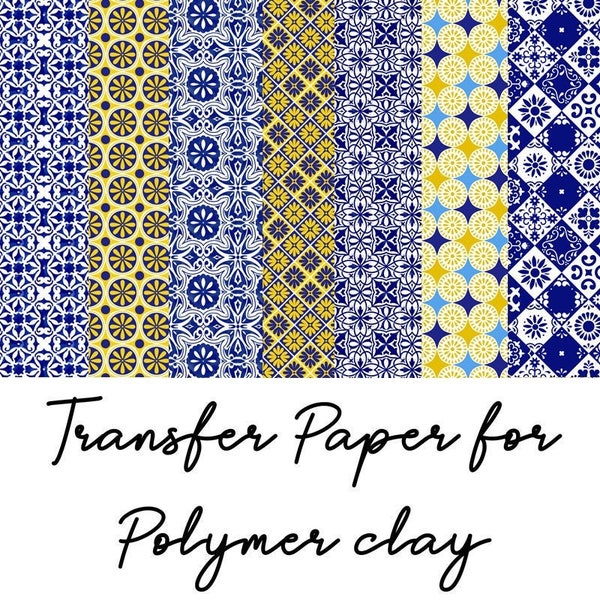 Transferpapier für Polymer Clay (Fimo, Cernit, Sculpey) - Fliesen
