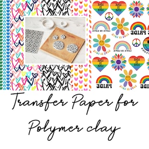 Carta transfer per argilla polimerica (Fimo, Cernit, Sculpey) - Love