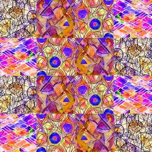 Transferpapier voor polymeerklei (Fimo, Cernit, Sculpey) - abstracte batik 01